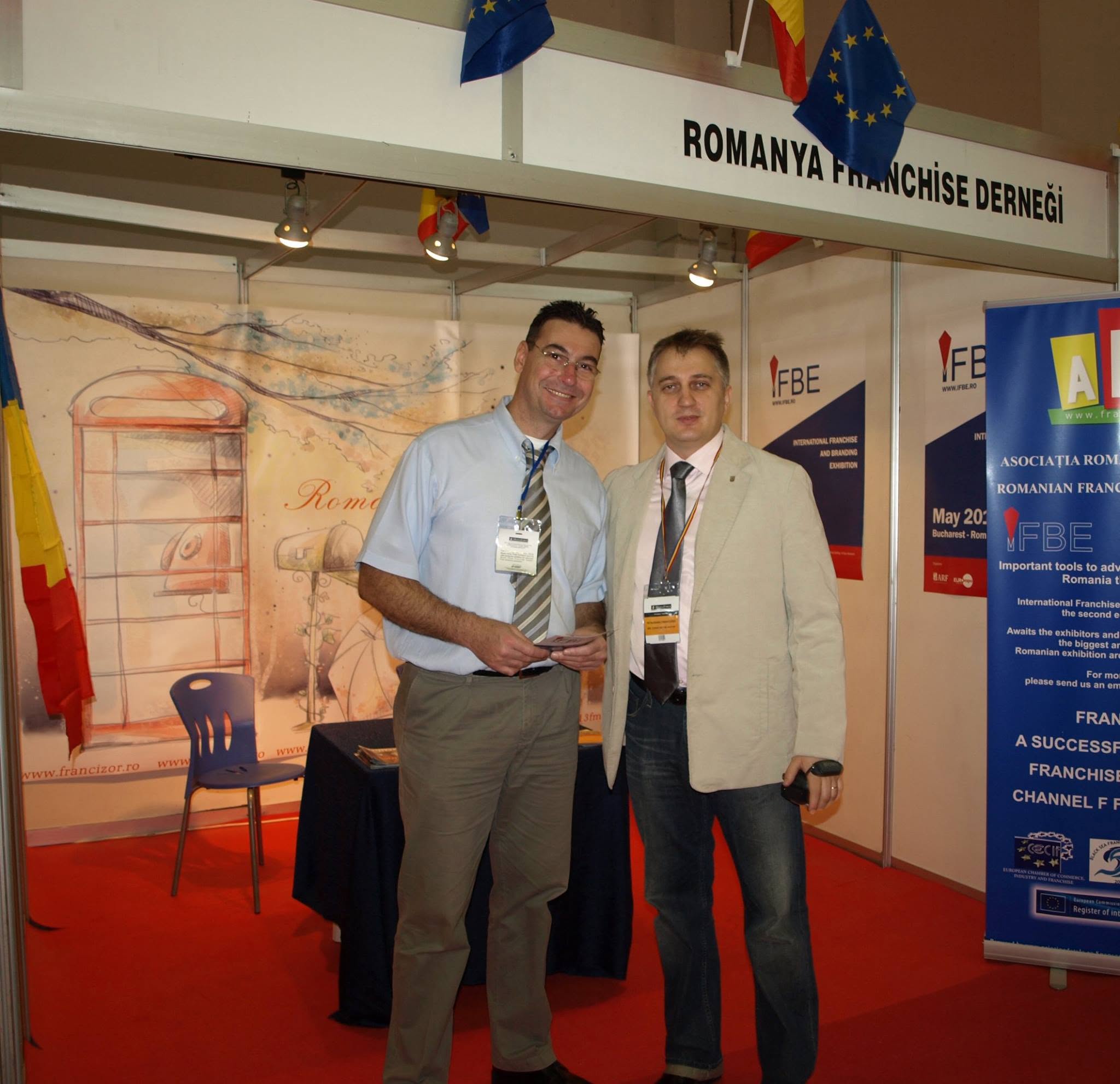 Standul Asociației Române de Franciză la o expoziție internațională de franciză, Turcia, 2019