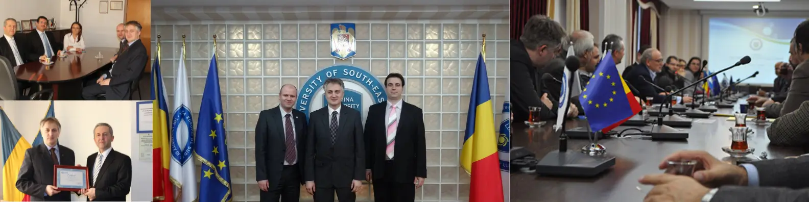 Reprezentanții Asociației Române de Franciză la Universitatea Europei de Sud-Est Lumina, cu ocazia includerii ARF în Consiliul Consultativ al universității, 2015.